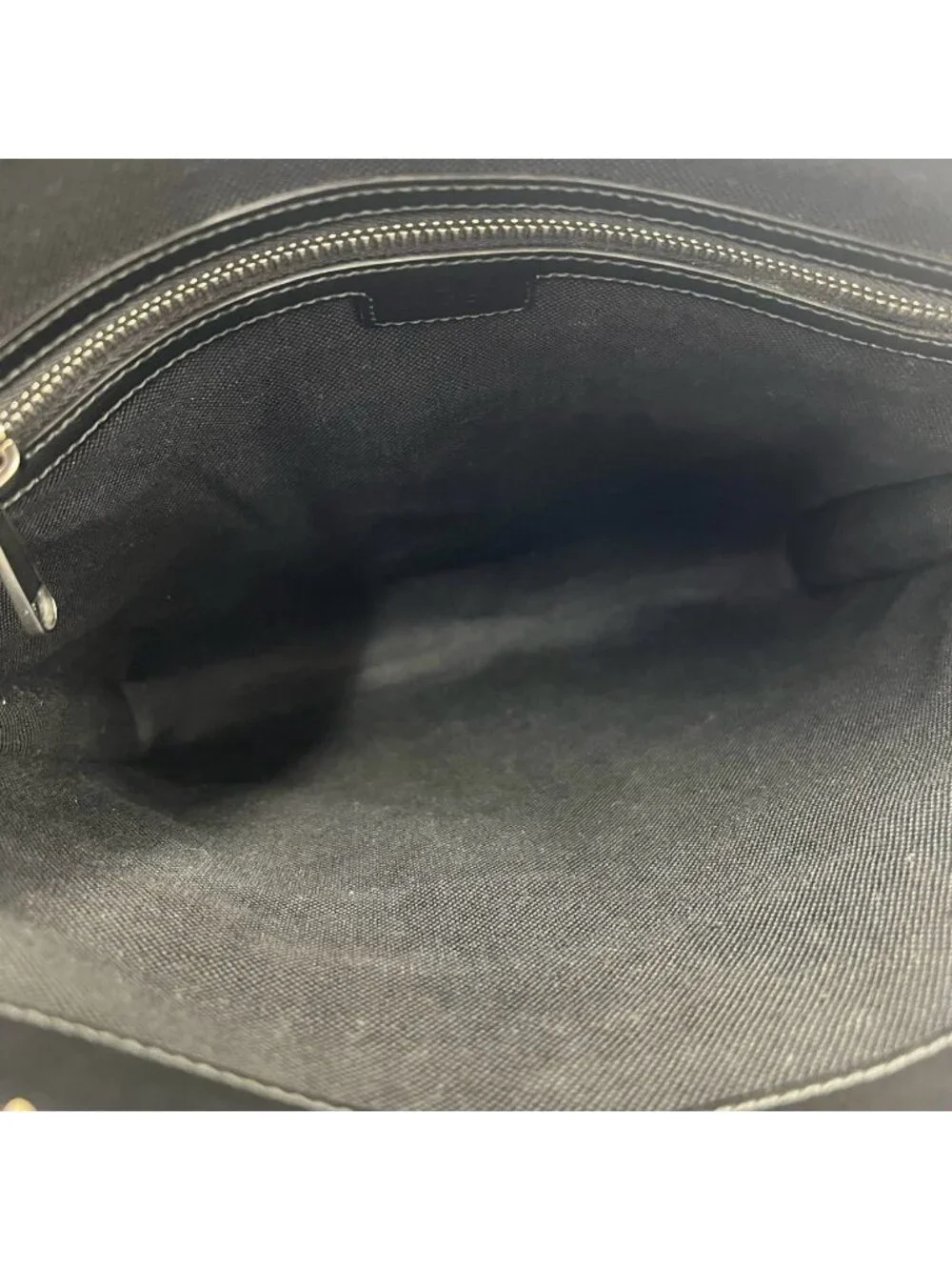 Gucci Sherry Line GG Supreme Logo Leather Shoulder Bag Cross Black